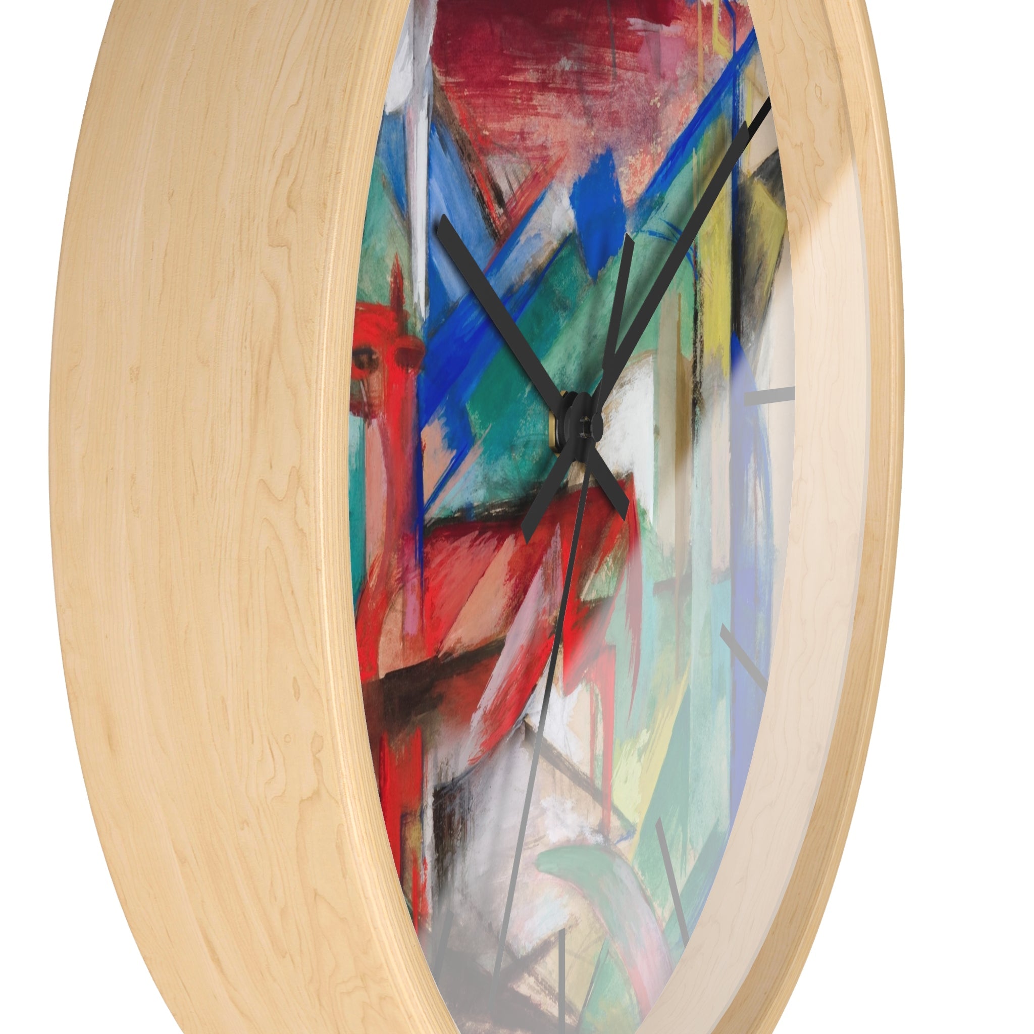 Custom Masters of Art Franz Marc Landscape with Animals Premium Wall Clock - POPvault