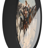 Custom Masters of Art Frederic Remington Dismounted: The Fourth Troopers Moving the Led Horses Premium Wall Clock - POPvault