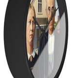 Custom Masters of Art Grant Wood American Gothic Premium Wall Clock - POPvault