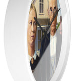 Custom Masters of Art Grant Wood American Gothic Premium Wall Clock - POPvault