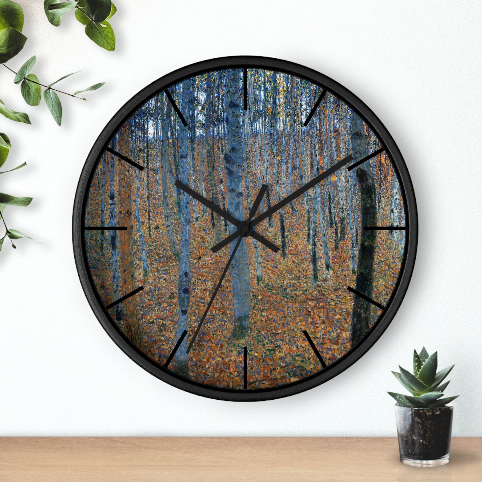 Custom Masters of Art Gustav Klimt Beech Grove Premium Wall Clock - POPvault