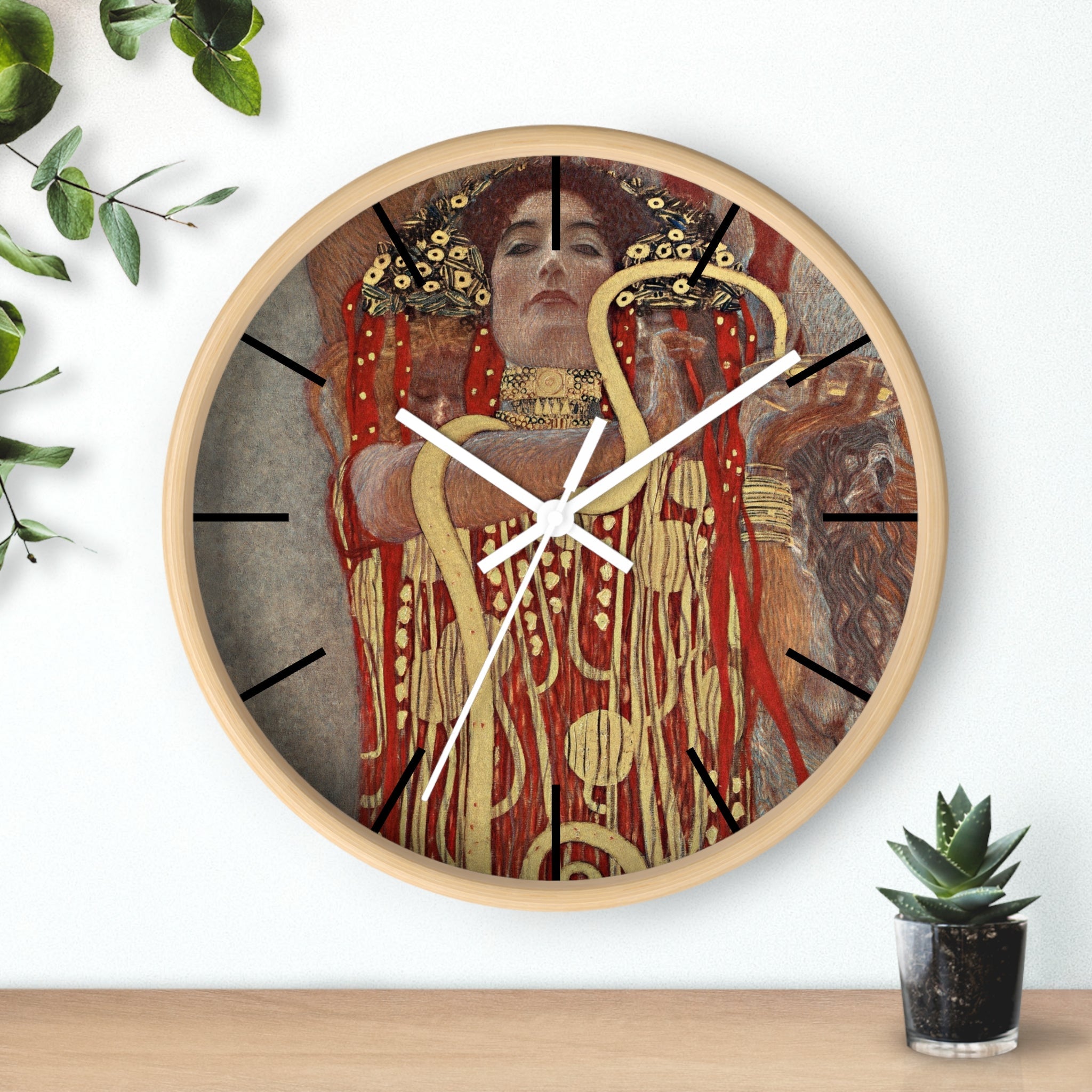Custom Masters of Art Gustav Klimt Hygieia Premium Wall Clock - POPvault