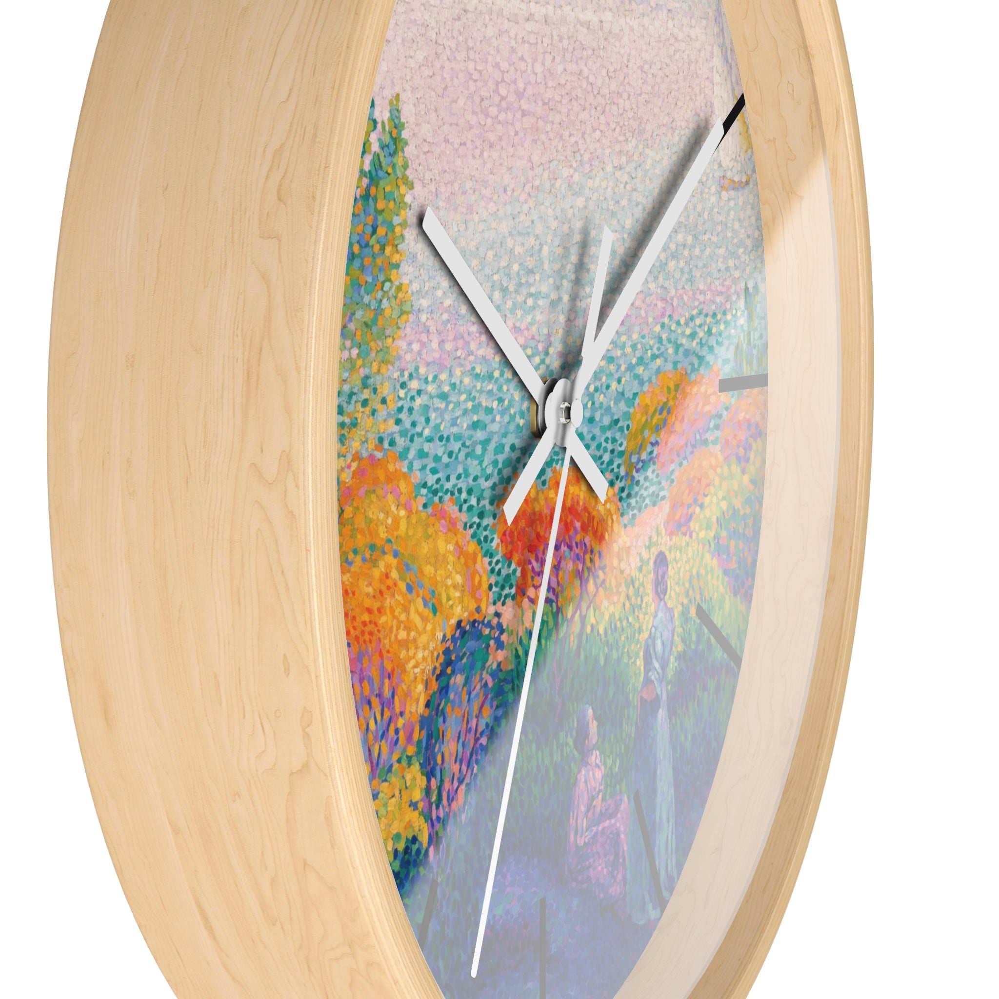 Custom Masters of Art Henri - Edmond Cross Two Women by the Shore, Mediterranean Premium Wall Clock - POPvault