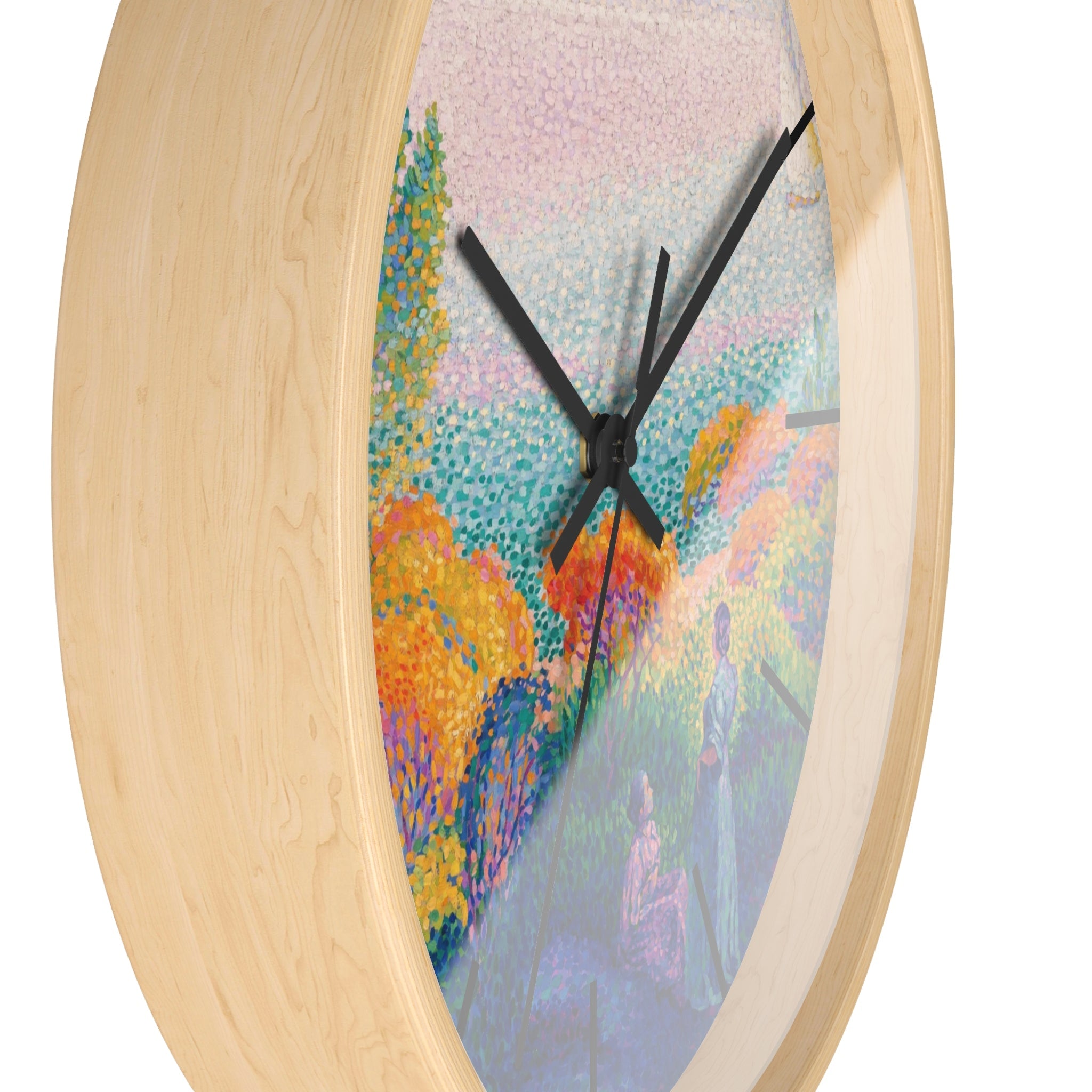 Custom Masters of Art Henri - Edmond Cross Two Women by the Shore, Mediterranean Premium Wall Clock - POPvault