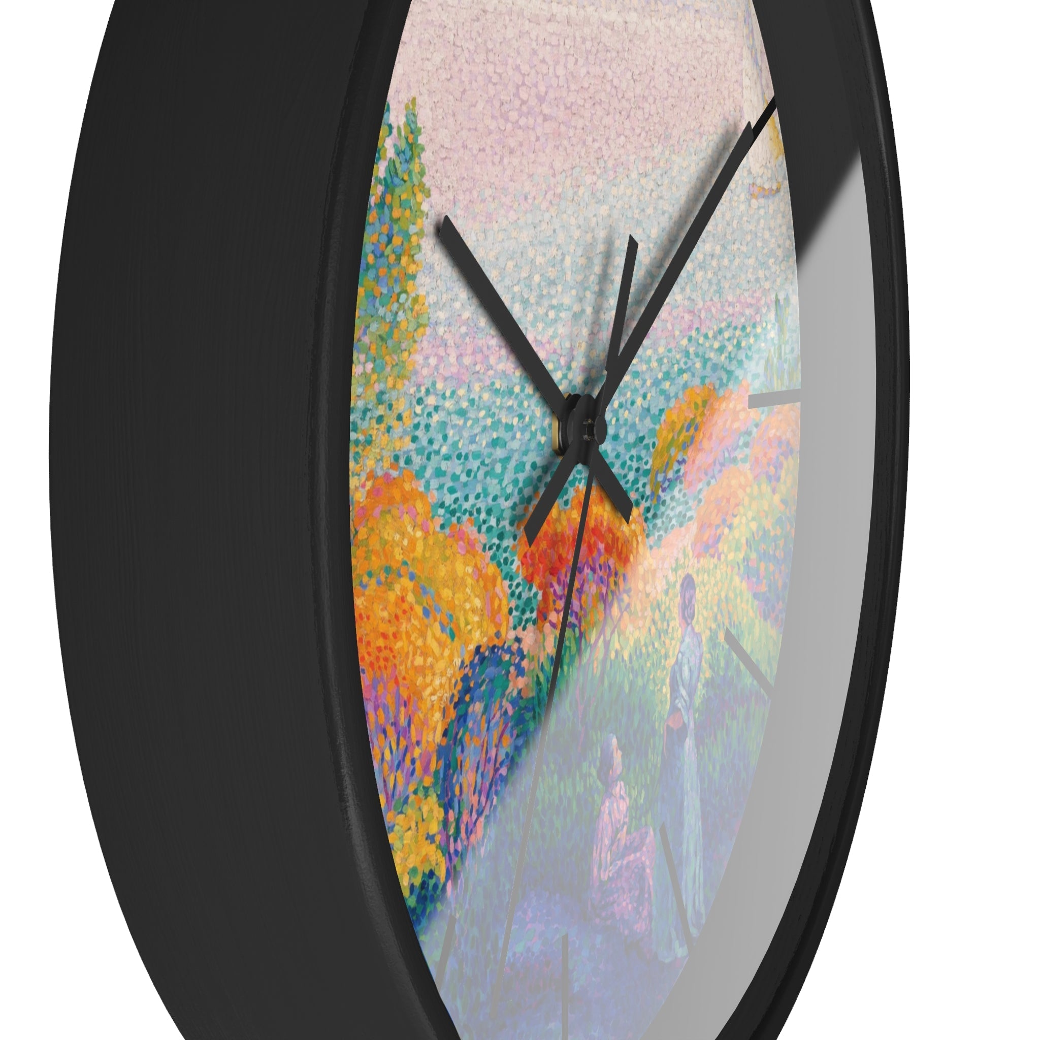 Custom Masters of Art Henri - Edmond Cross Two Women by the Shore, Mediterranean Premium Wall Clock - POPvault