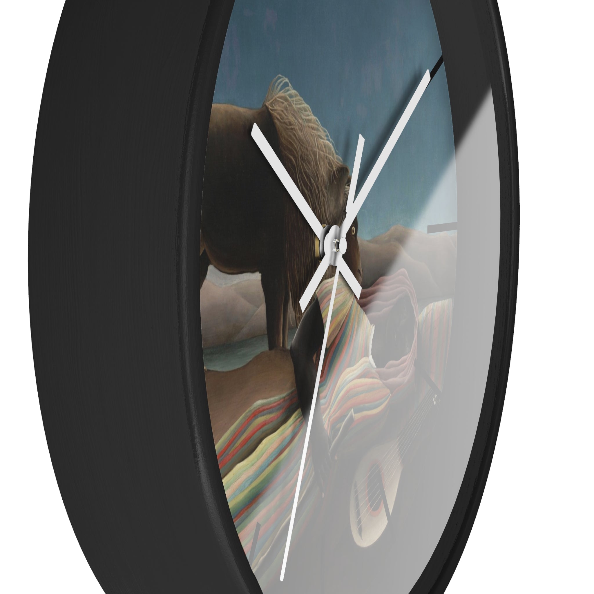 Custom Masters of Art Henri Rousseau The Sleeping Gypsy (La Bohémienne endormie) Premium Wall Clock - POPvault