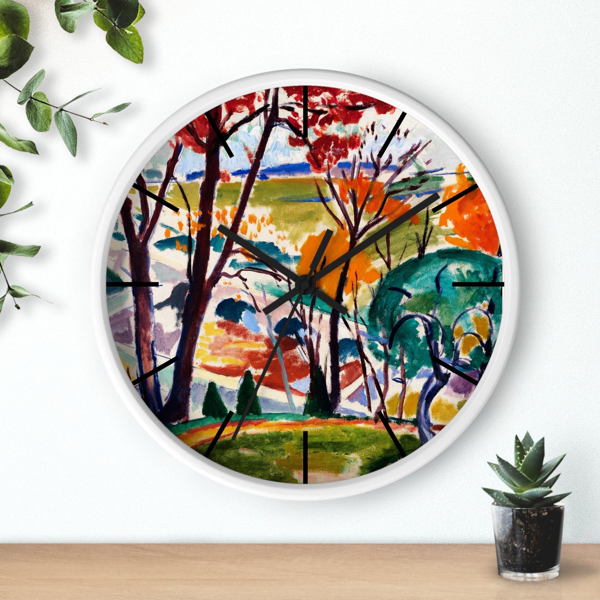 Custom Masters of Art Henry Lyman Sayen Landscape, Bridge, Huntingdon Valley Premium Wall Clock - POPvault