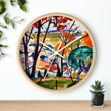 Custom Masters of Art Henry Lyman Sayen Landscape, Bridge, Huntingdon Valley Premium Wall Clock - POPvault