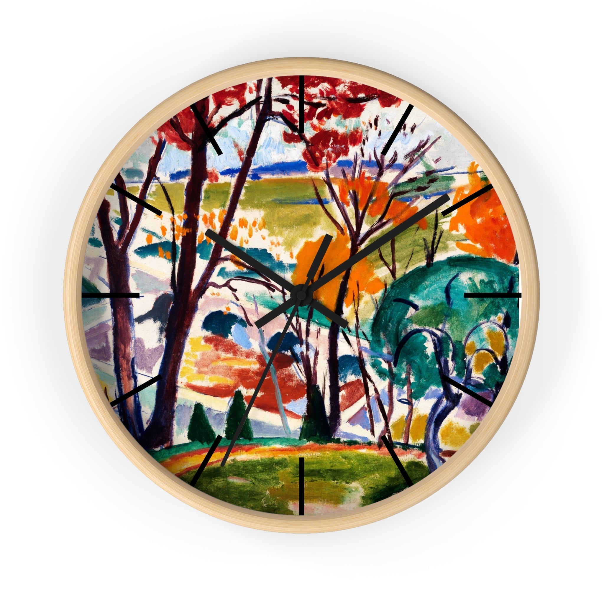 Custom Masters of Art Henry Lyman Sayen Landscape, Bridge, Huntingdon Valley Premium Wall Clock - POPvault