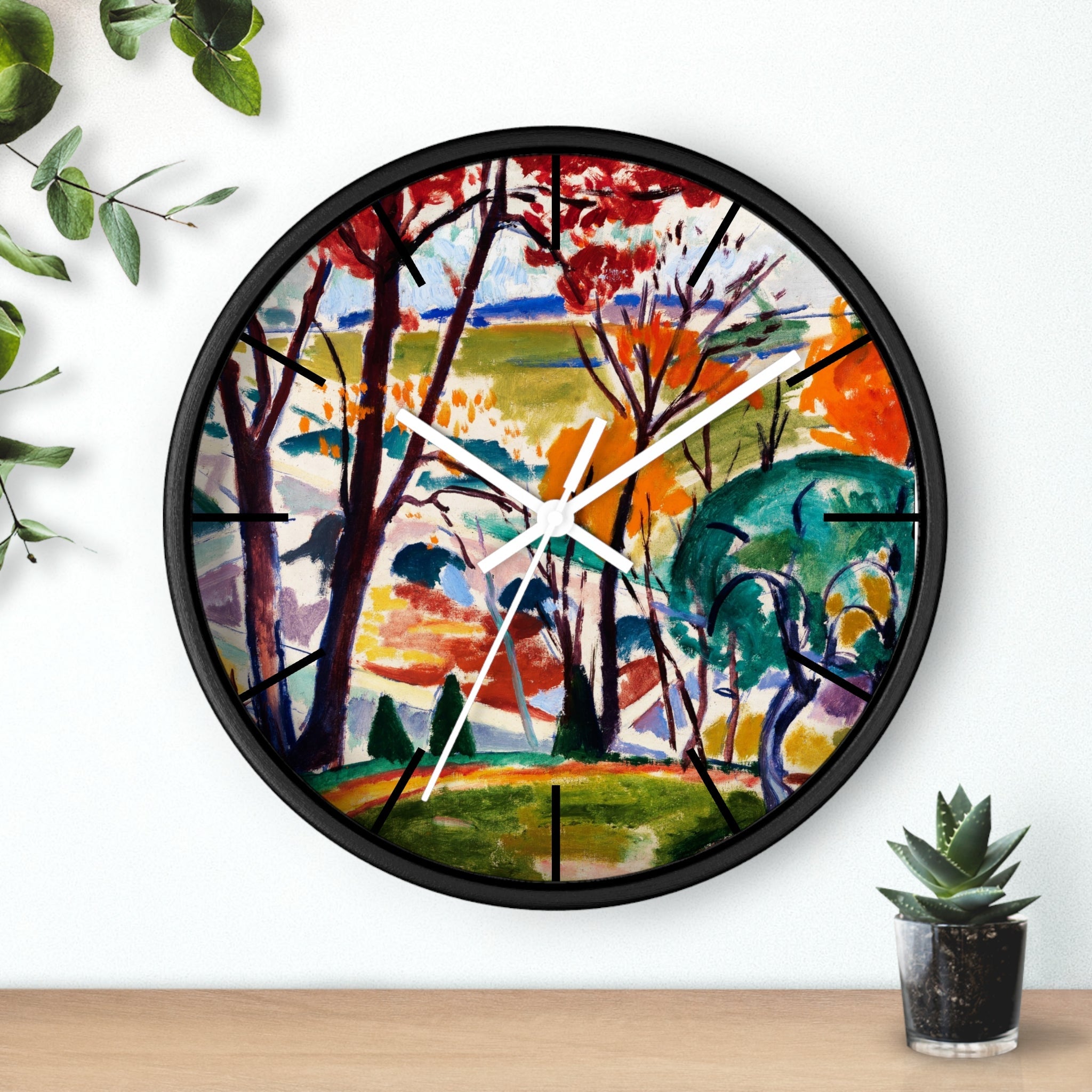 Custom Masters of Art Henry Lyman Sayen Landscape, Bridge, Huntingdon Valley Premium Wall Clock - POPvault