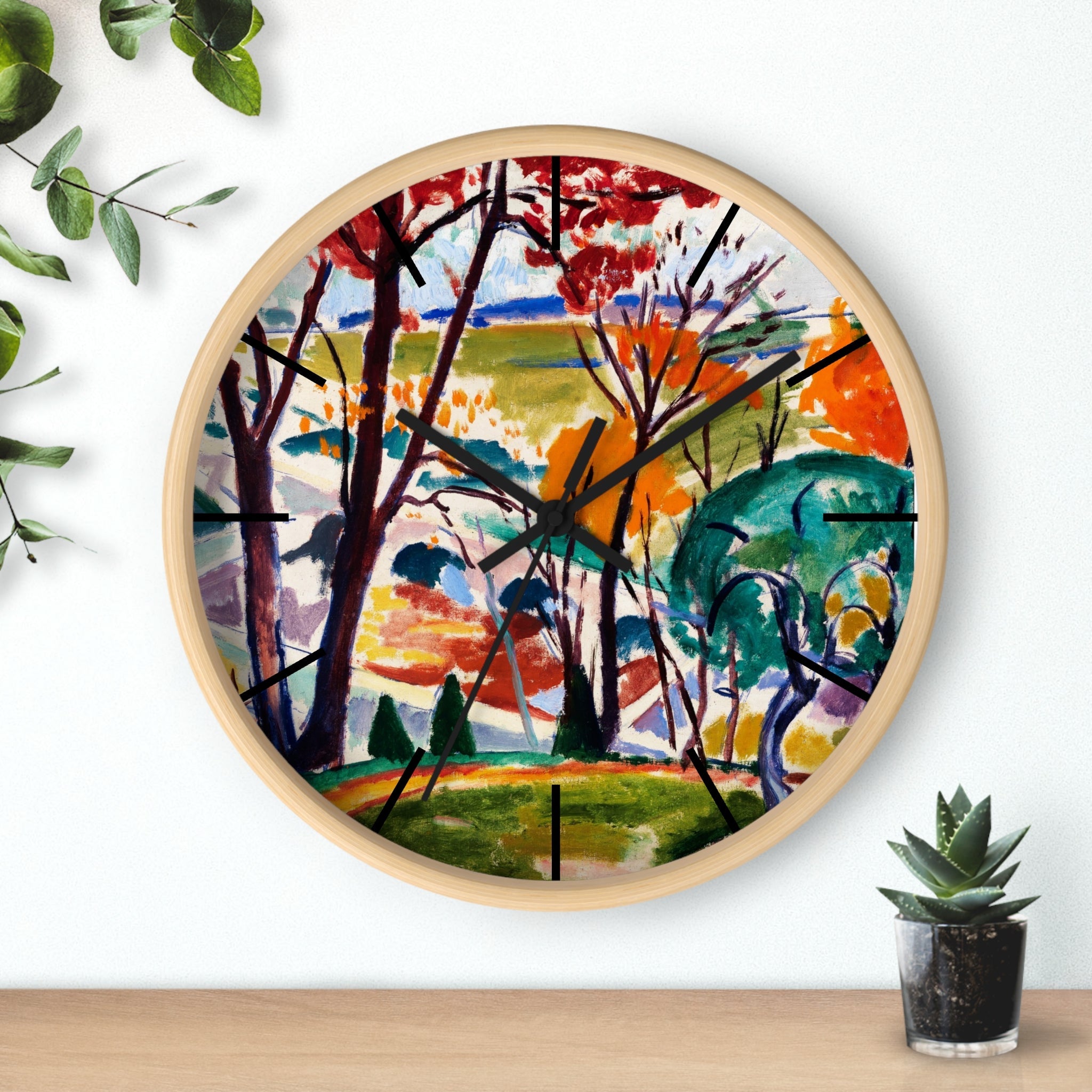 Custom Masters of Art Henry Lyman Sayen Landscape, Bridge, Huntingdon Valley Premium Wall Clock - POPvault