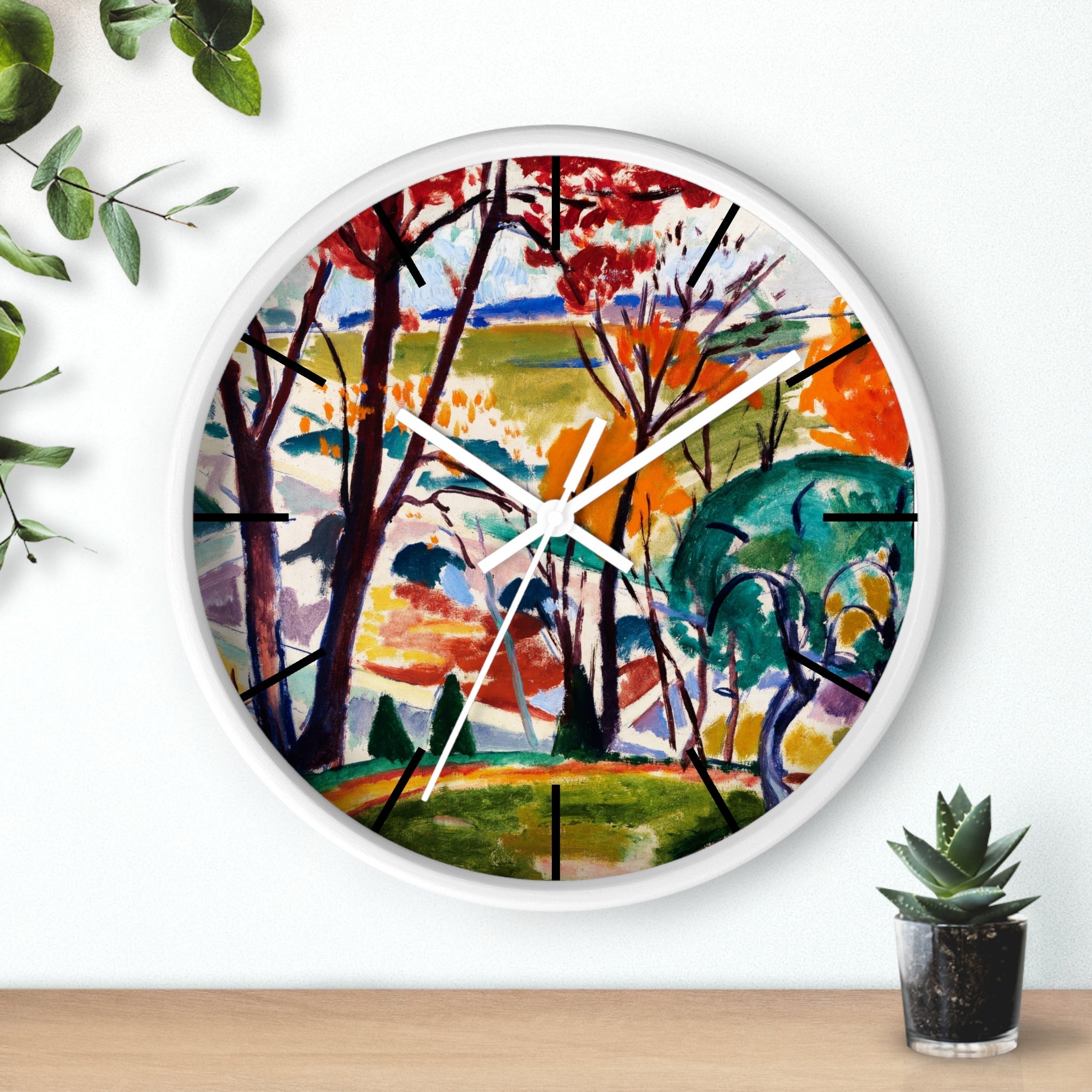 Custom Masters of Art Henry Lyman Sayen Landscape, Bridge, Huntingdon Valley Premium Wall Clock - POPvault