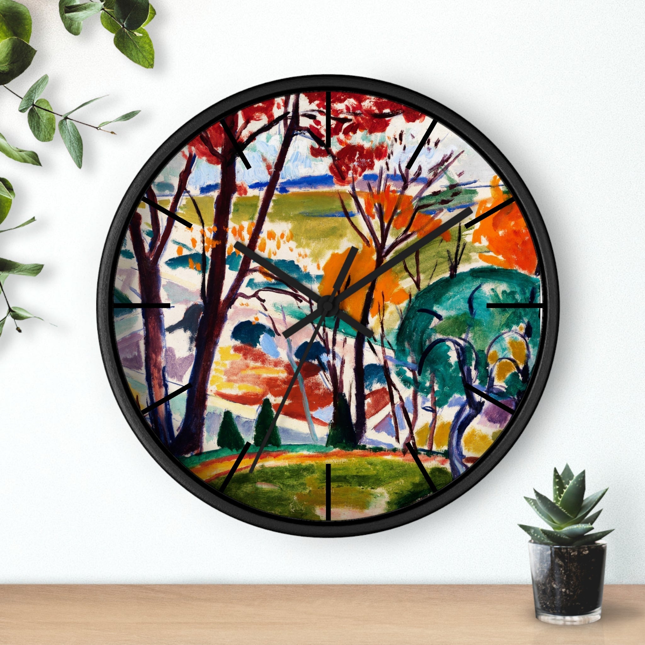 Custom Masters of Art Henry Lyman Sayen Landscape, Bridge, Huntingdon Valley Premium Wall Clock - POPvault