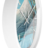 Custom Masters of Art Hiroaki Takahashi Mount Fuji from Lake Yamanaka Premium Wall Clock - POPvault