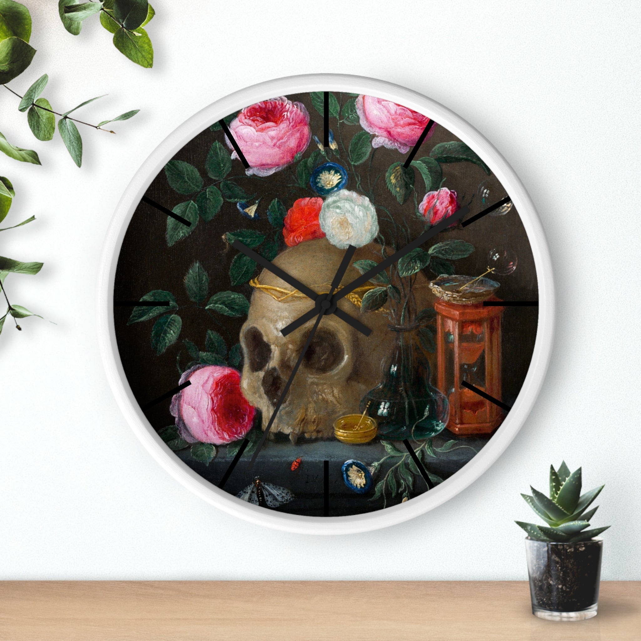 Custom Masters of Art Jan van Kessel Vanitas Still Life Premium Wall Clock - POPvault