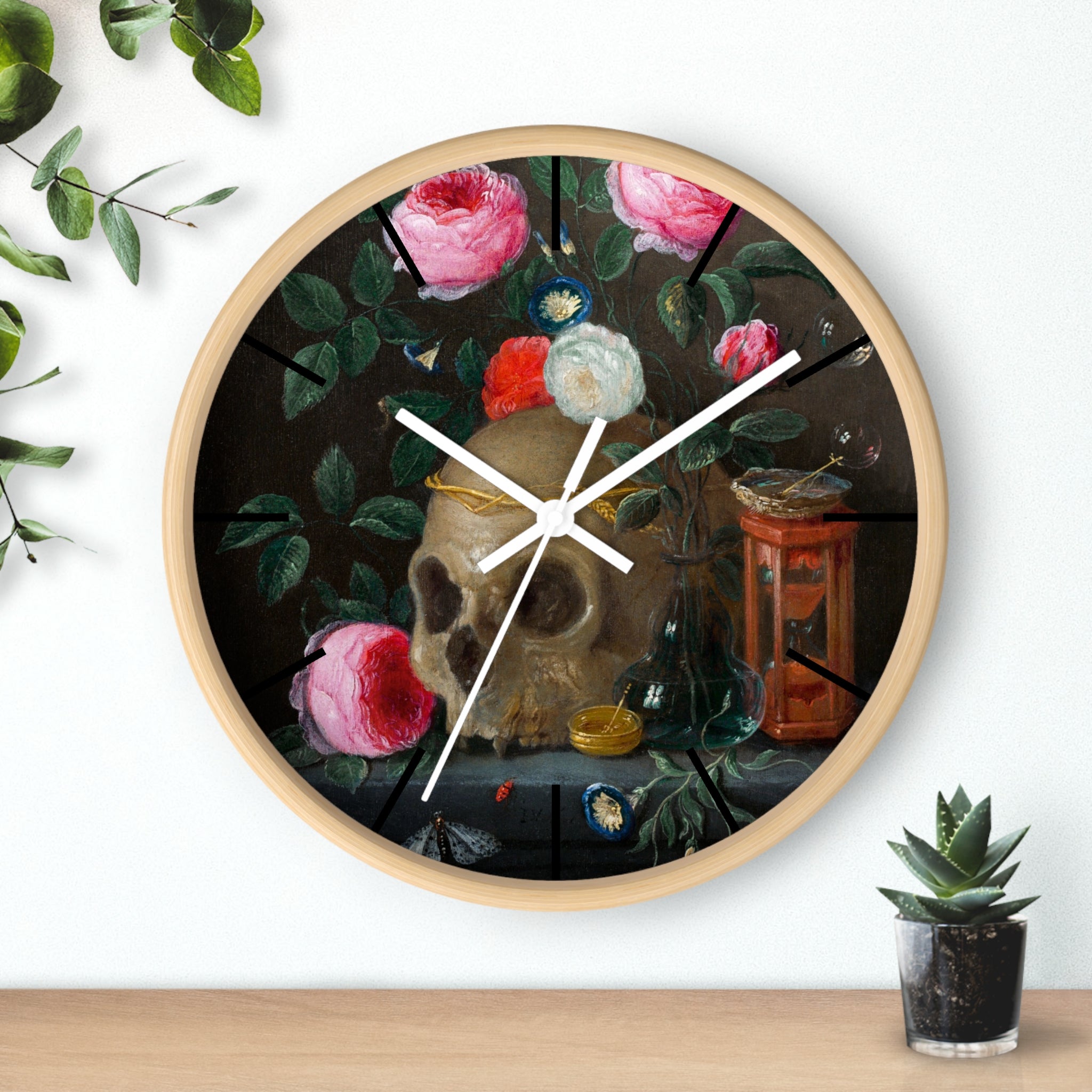 Custom Masters of Art Jan van Kessel Vanitas Still Life Premium Wall Clock - POPvault