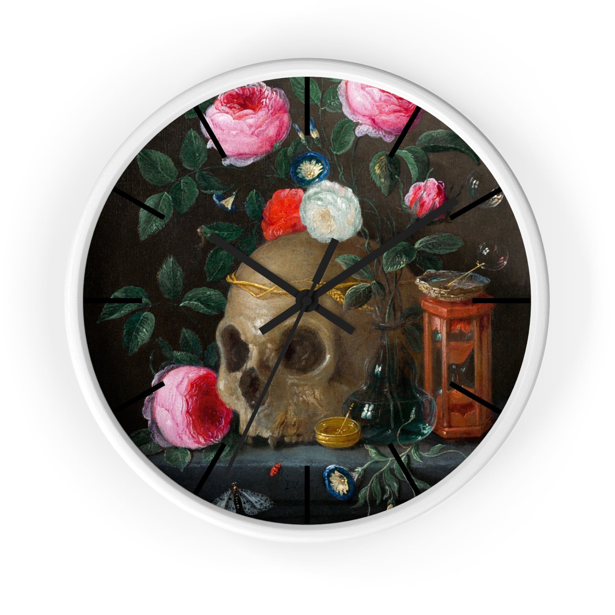 Custom Masters of Art Jan van Kessel Vanitas Still Life Premium Wall Clock - POPvault