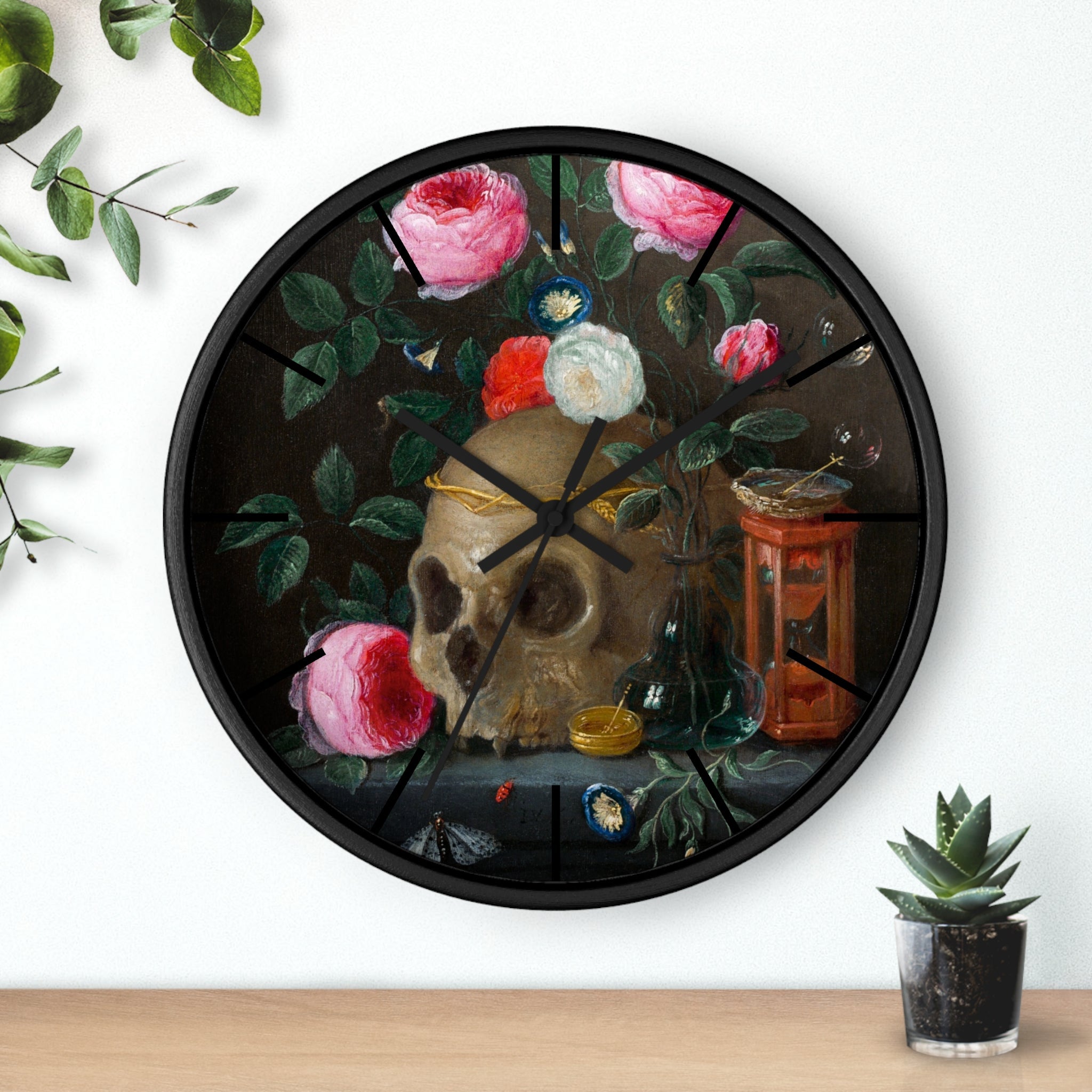 Custom Masters of Art Jan van Kessel Vanitas Still Life Premium Wall Clock - POPvault