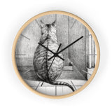 Custom Masters of Art Jean Bernard Sitting Cat, From Behind Premium Wall Clock - POPvault