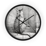 Custom Masters of Art Jean Bernard Sitting Cat, From Behind Premium Wall Clock - POPvault