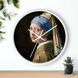 Custom Masters of Art Johannes Vermeer Girl with a Pearl Earring Premium Wall Clock - POPvault