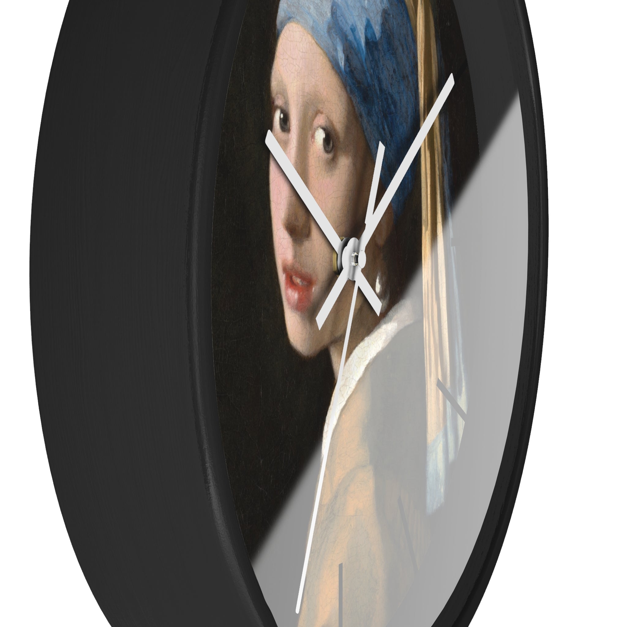 Custom Masters of Art Johannes Vermeer Girl with a Pearl Earring Premium Wall Clock - POPvault