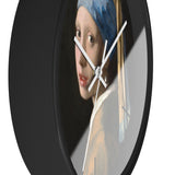 Custom Masters of Art Johannes Vermeer Girl with a Pearl Earring Premium Wall Clock - POPvault