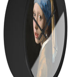 Custom Masters of Art Johannes Vermeer Girl with a Pearl Earring Premium Wall Clock - POPvault