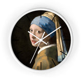 Custom Masters of Art Johannes Vermeer Girl with a Pearl Earring Premium Wall Clock - POPvault