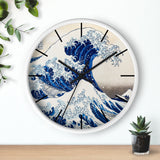 Custom Masters of Art Katsushika Hokusai Under the Wave off Kanagawa Premium Wall Clock - POPvault