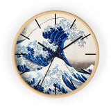 Custom Masters of Art Katsushika Hokusai Under the Wave off Kanagawa Premium Wall Clock - POPvault