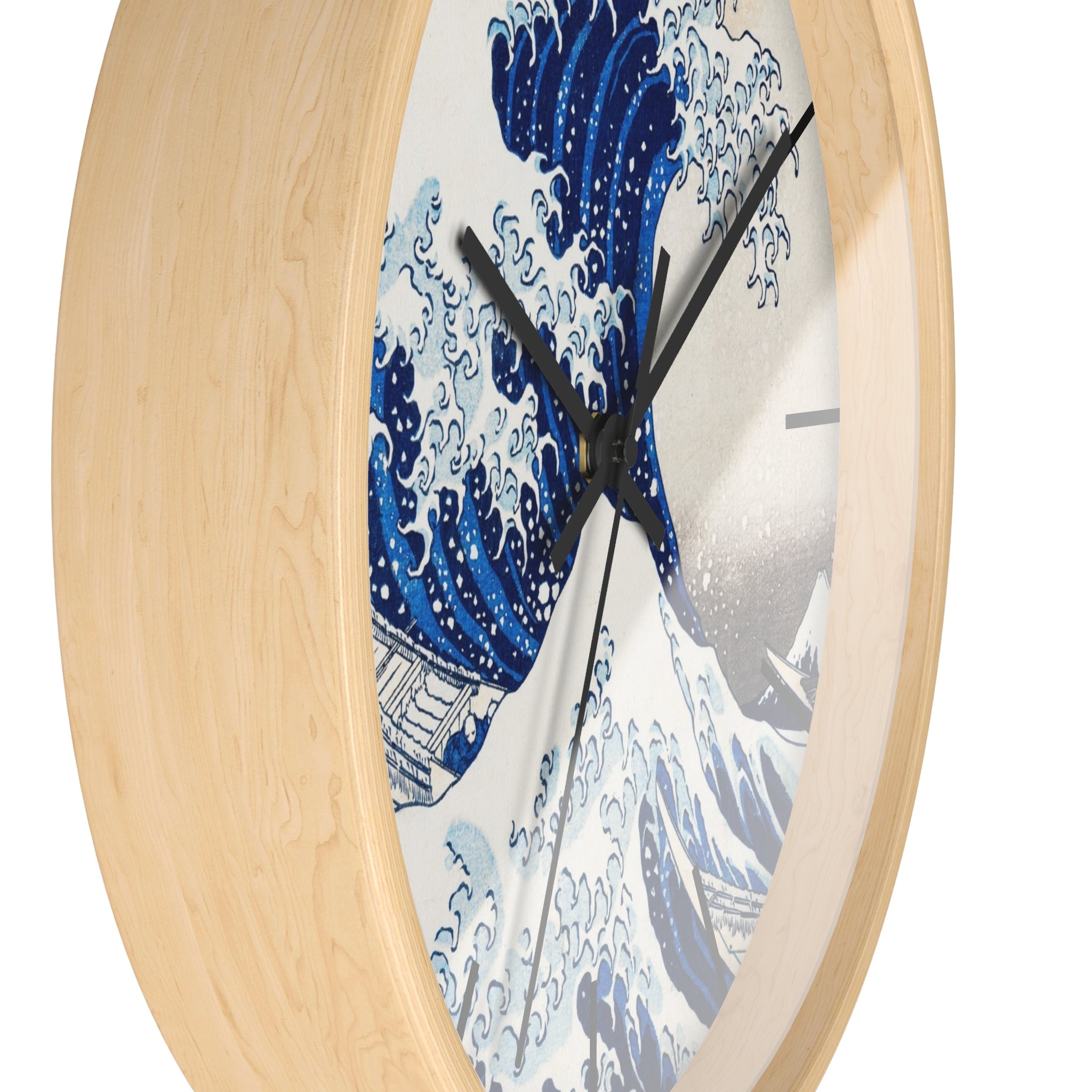 Custom Masters of Art Katsushika Hokusai Under the Wave off Kanagawa Premium Wall Clock - POPvault