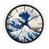 Custom Masters of Art Katsushika Hokusai Under the Wave off Kanagawa Premium Wall Clock - POPvault