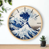 Custom Masters of Art Katsushika Hokusai Under the Wave off Kanagawa Premium Wall Clock - POPvault