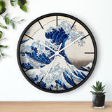 Custom Masters of Art Katsushika Hokusai Under the Wave off Kanagawa Premium Wall Clock - POPvault