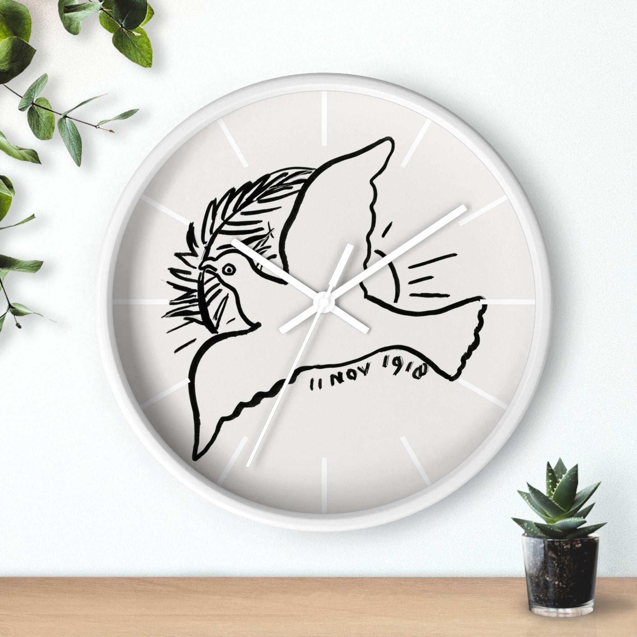 Custom Masters of Art Leo Gestel Peace Dove Premium Wall Clock - POPvault