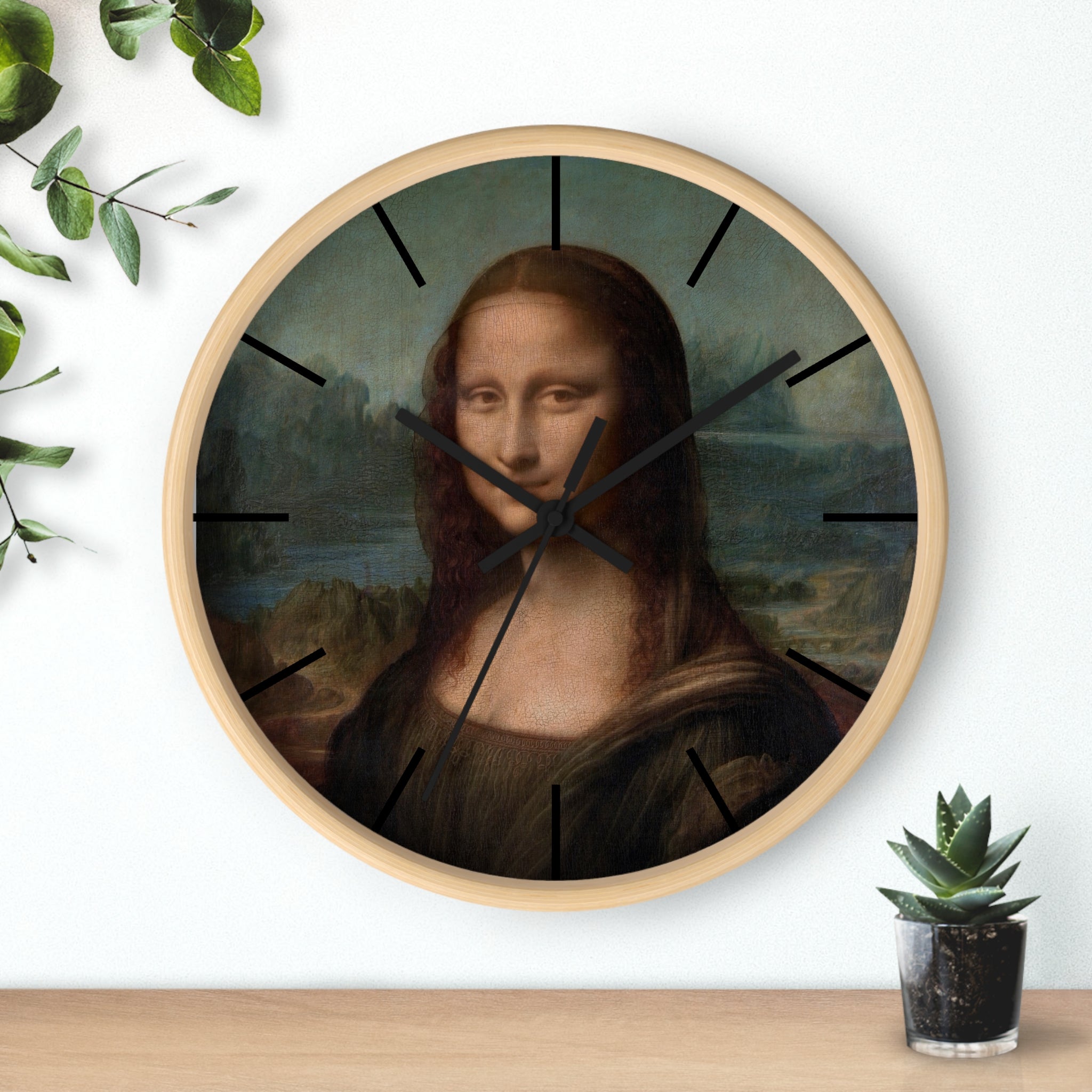 Custom Masters of Art Leonardo da Vinci Mona Lisa del Giocondo Premium Wall Clock - POPvault