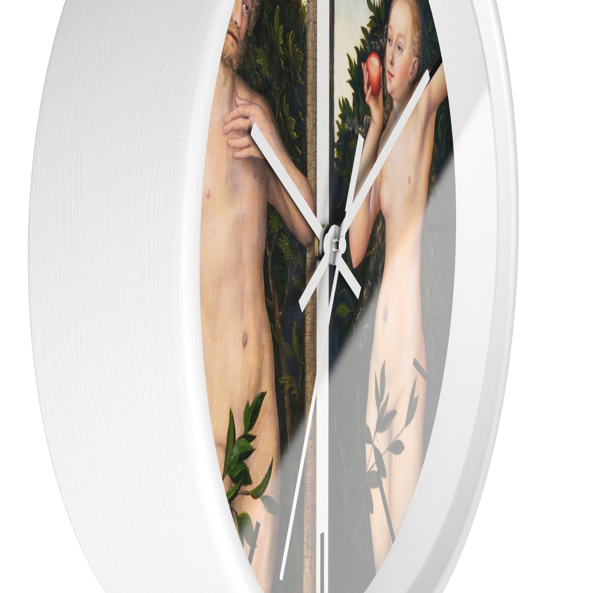 Custom Masters of Art Lucas Cranach Adam and Eve Premium Wall Clock - POPvault