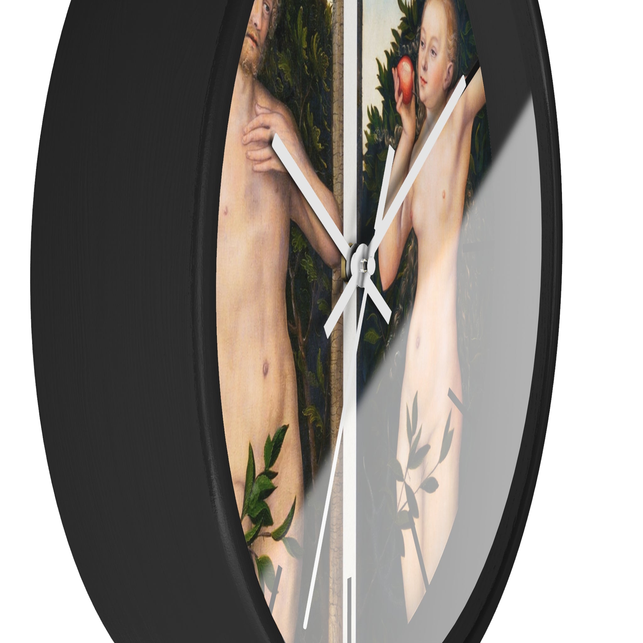 Custom Masters of Art Lucas Cranach Adam and Eve Premium Wall Clock - POPvault