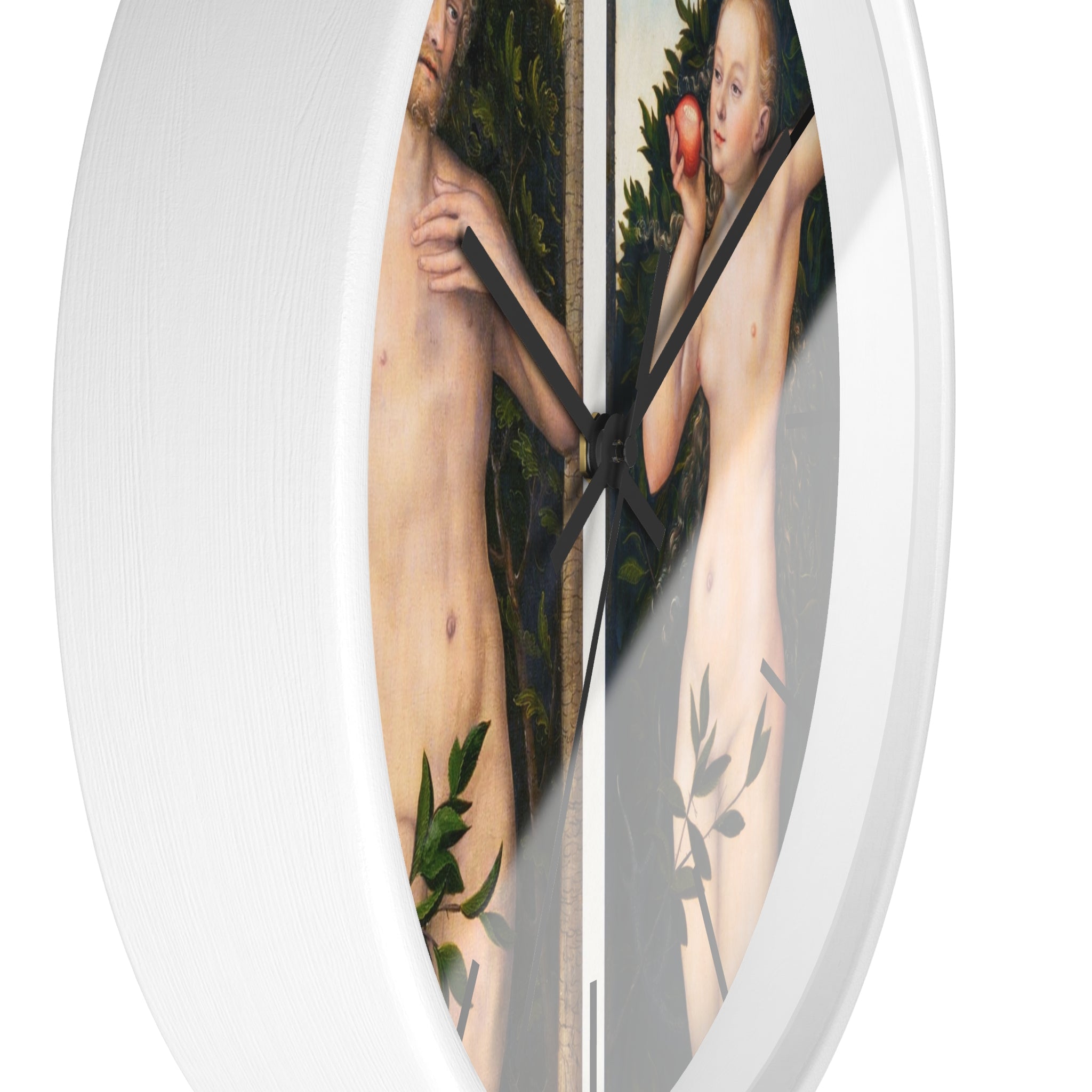 Custom Masters of Art Lucas Cranach Adam and Eve Premium Wall Clock - POPvault