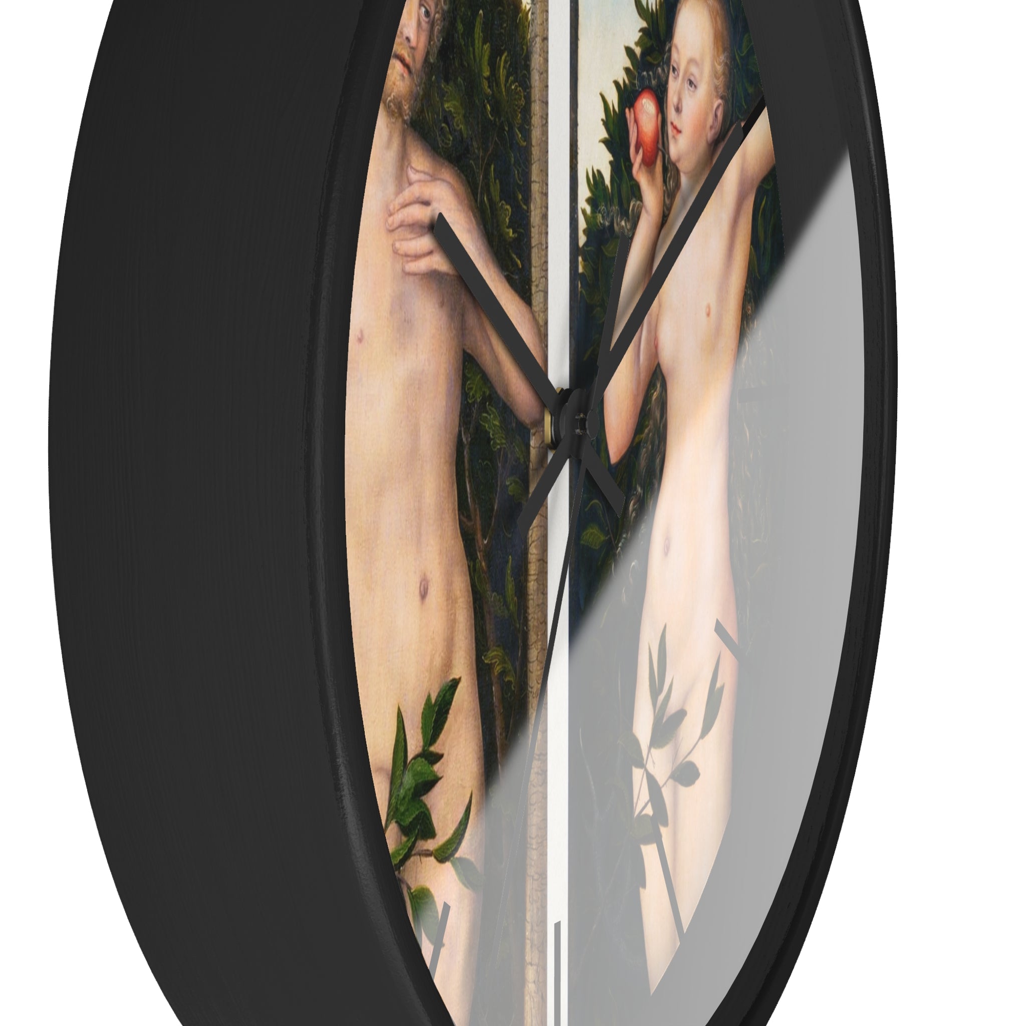 Custom Masters of Art Lucas Cranach Adam and Eve Premium Wall Clock - POPvault