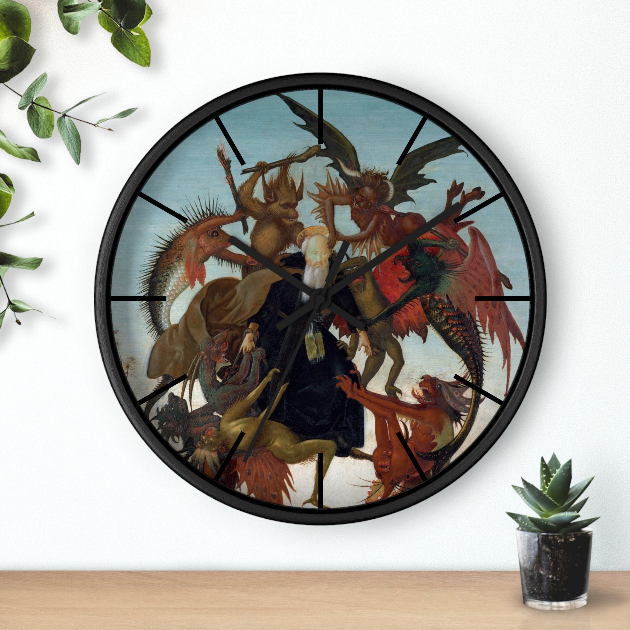 Custom Masters of Art Michelangelo Buonarroti The Torment of Saint Anthony Premium Wall Clock - POPvault