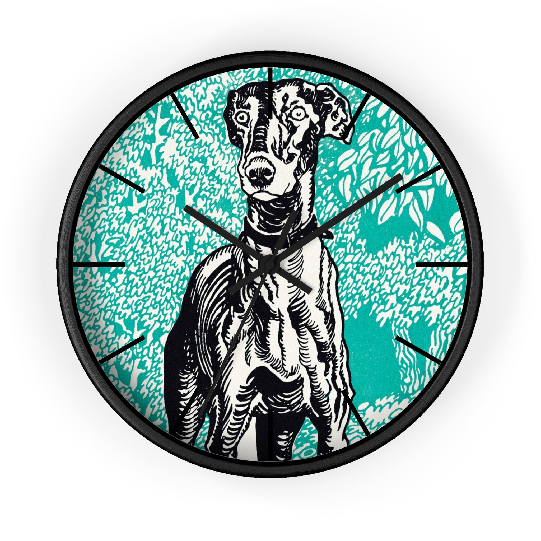 Custom Masters of Art Moriz Jung Greyhound Premium Wall Clock - POPvault