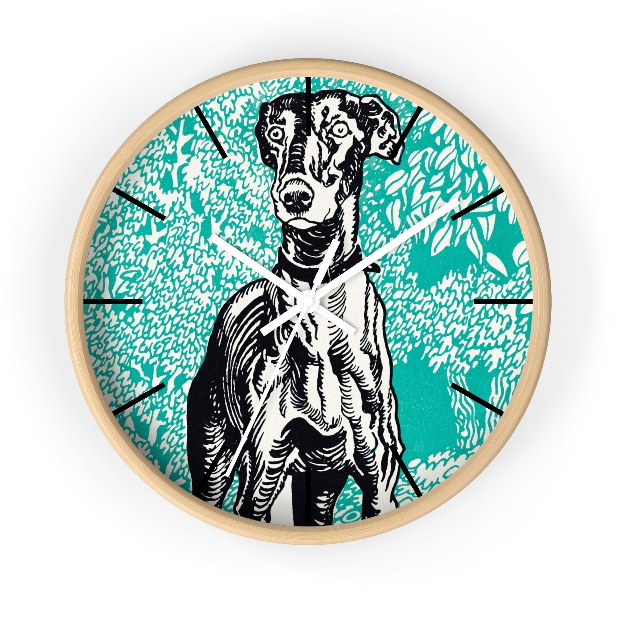 Custom Masters of Art Moriz Jung Greyhound Premium Wall Clock - POPvault