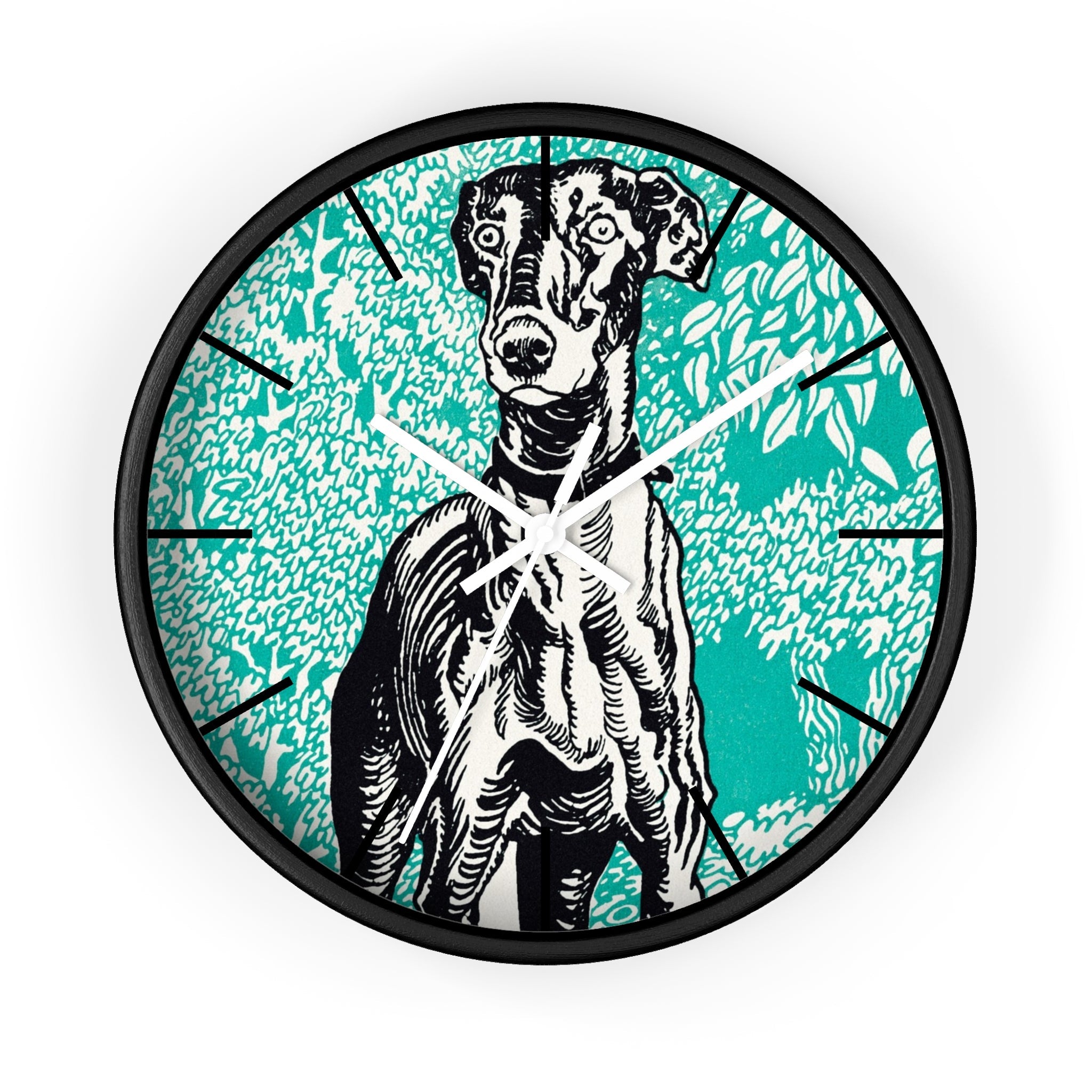 Custom Masters of Art Moriz Jung Greyhound Premium Wall Clock - POPvault