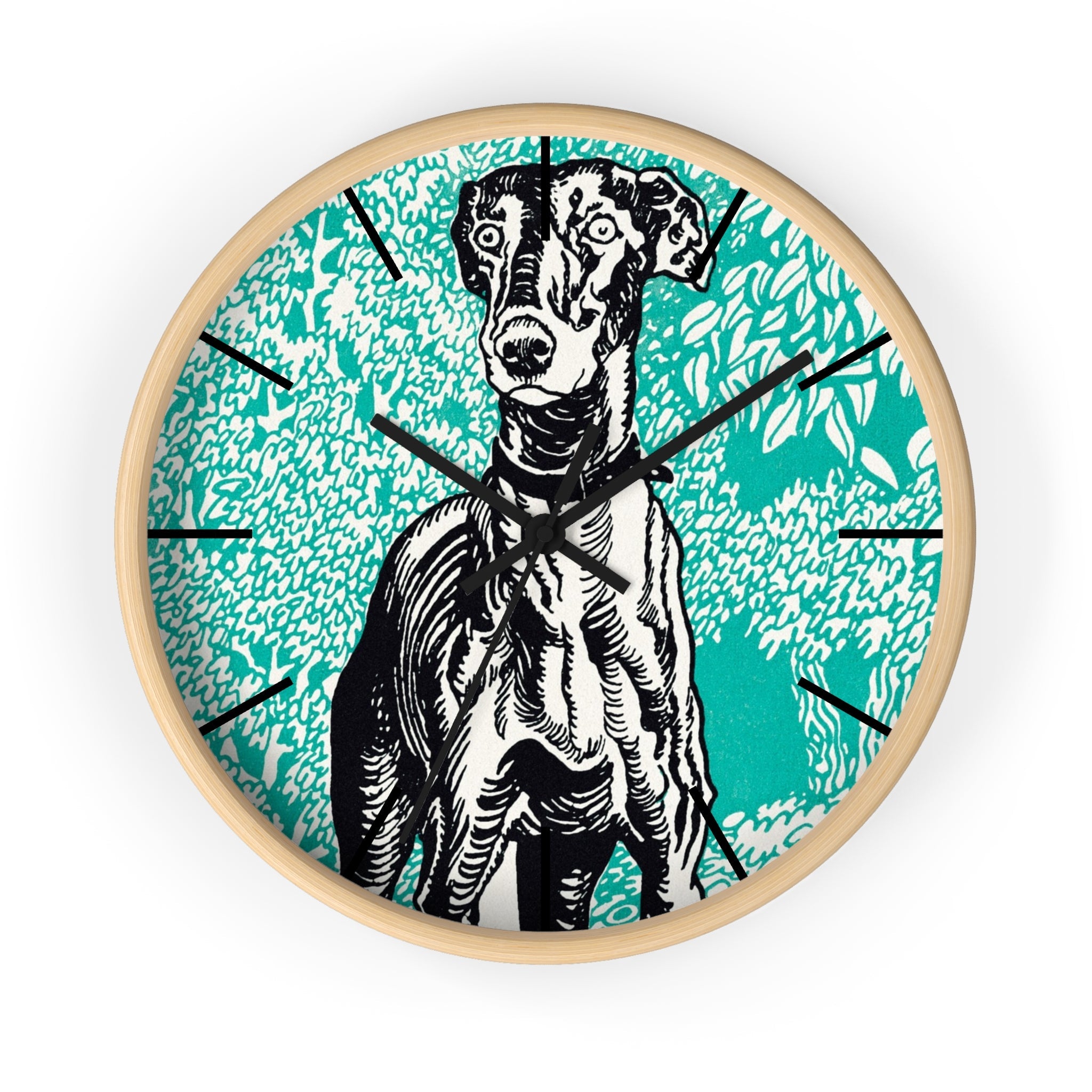 Custom Masters of Art Moriz Jung Greyhound Premium Wall Clock - POPvault