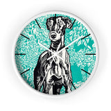 Custom Masters of Art Moriz Jung Greyhound Premium Wall Clock - POPvault