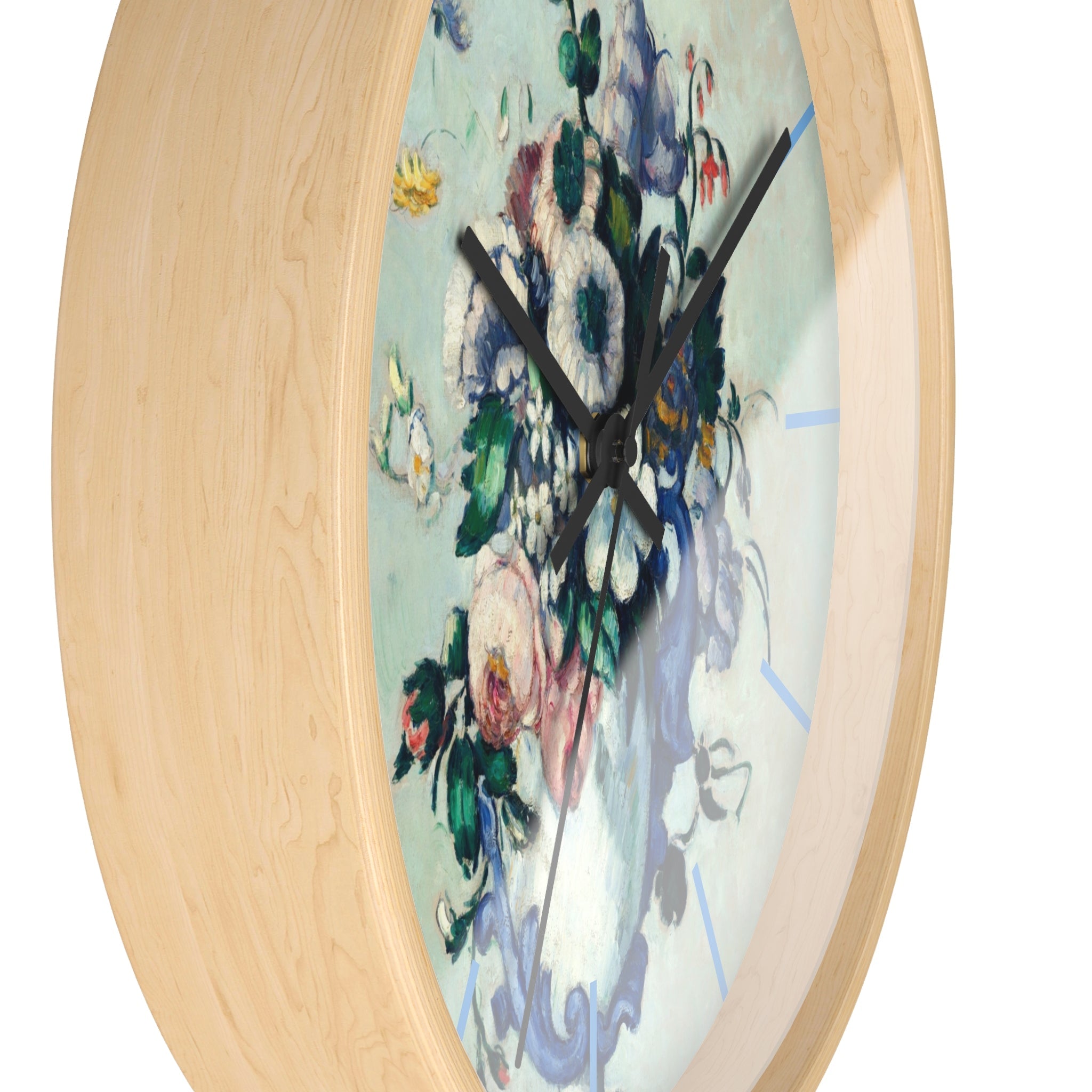 Custom Masters of Art Paul Cézanne Rococo Vase Premium Wall Clock - POPvault