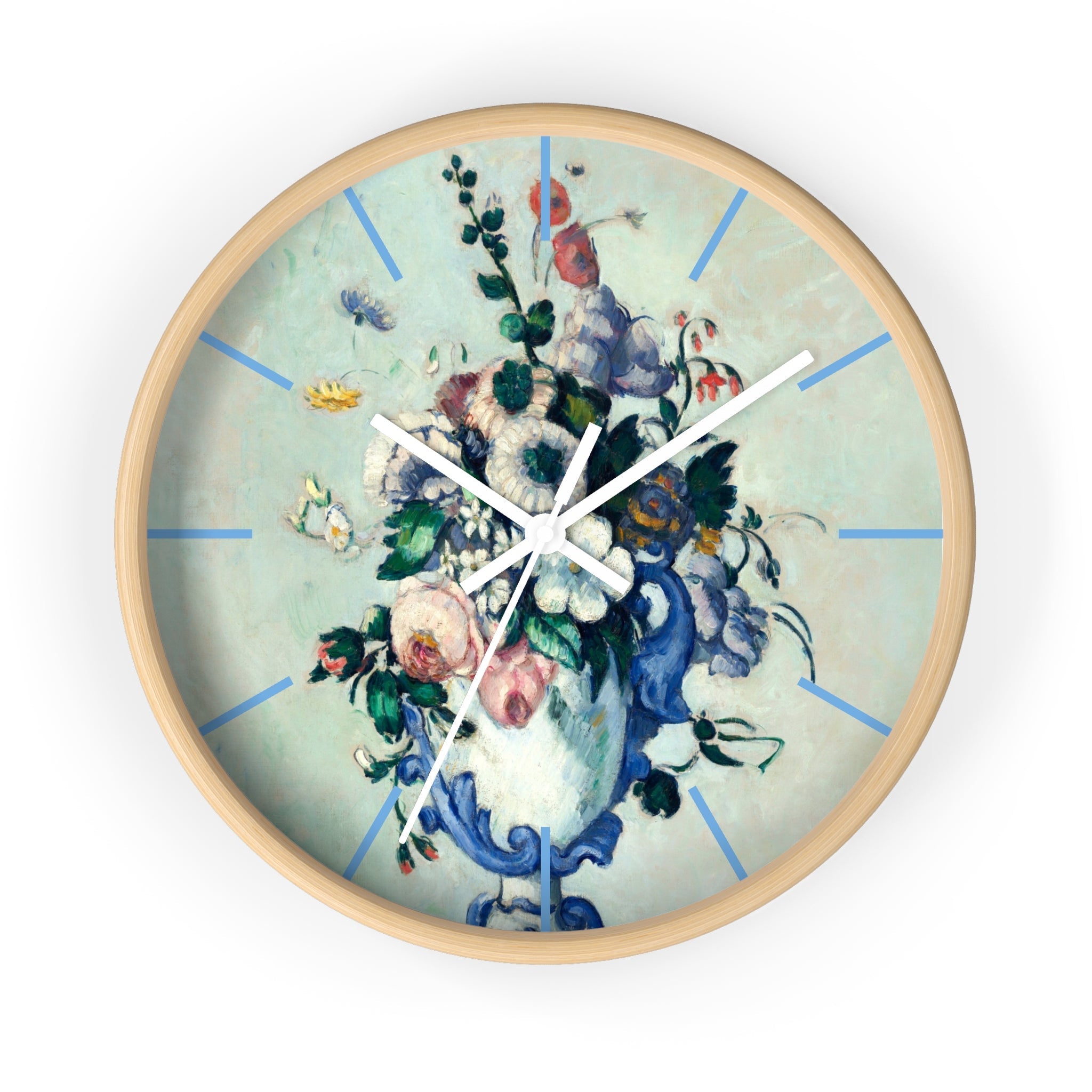 Custom Masters of Art Paul Cézanne Rococo Vase Premium Wall Clock - POPvault