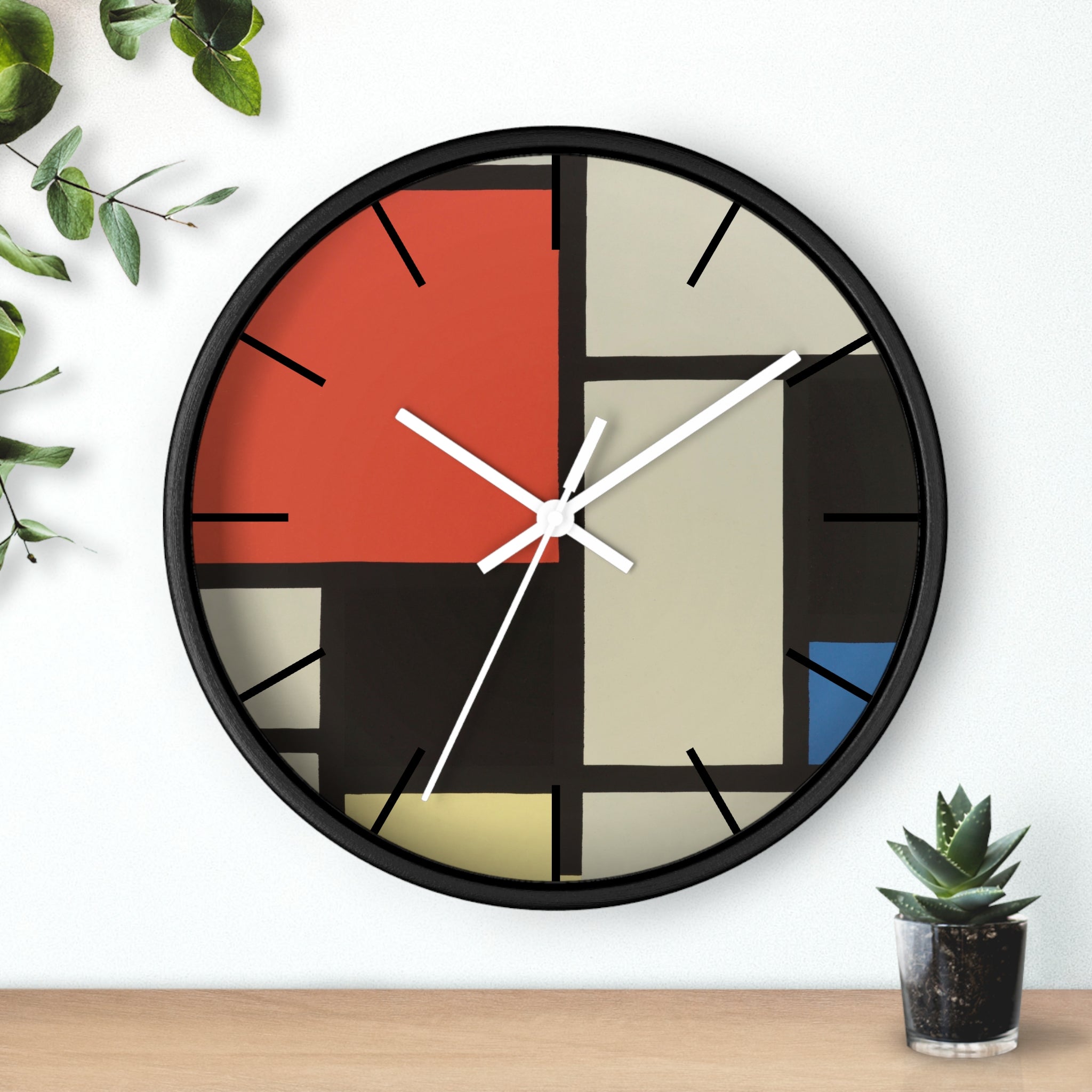 Custom Masters of Art Piet Mondrian Composition Premium Wall Clock - POPvault